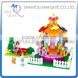 Mini Qute DIY Kawaii Pink Girls Dream Playground Whirligig Action Figure Plastic Building Block Brick Educational Toy NO.24507 thumbnail-1