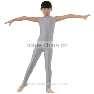 Turtle Neck Sleeveless Kids Unitards thumbnail-2