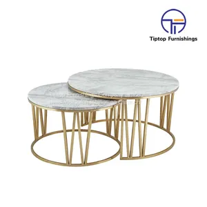 Factory Price Gold Stainless Steel Coffee Table thumbnail-1