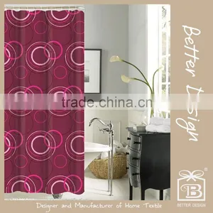 Beautiful Printing Shower Curtain With Matching Window Curtain thumbnail-1