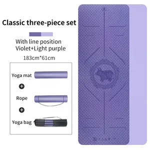 YiShengNuo Yoga Mats Good Quality Anti-slip Cork Tpe Yoga Mat With Logo thumbnail-4