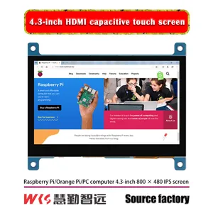4.3-inch TFT LCD and 800x480 Resolution HD-MI Interface Touch Screen Display thumbnail-1
