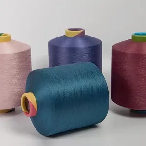 Polyester Textured Yarn DTY Dope Dyed Colors 450D/144F/192F TBR HIM for Pray Carpet thumbnail-2