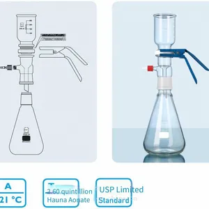 Duran Glass Filter Set, Conical Filter Flask, Suction Flask, Glass Filter Cup, Schott thumbnail-2