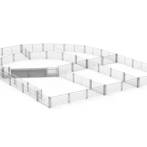 Heavy Duty Livestock Cattle Corral Fence Gate and Horse Round Pen Sheep Panels Farm Fence USA Metal Cattle Panel Fence thumbnail-4
