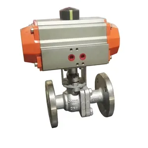 ANSI Full Bore 150LB 304 Stainless Steel 2 PC Flange Electric Pneumatic High Pressure Ball Valve Factory thumbnail-1