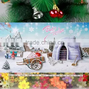 Winter Snowman Stereo CARDS Beautiful Christmas CARDS Greeting Card Message Card Gift Card thumbnail-2