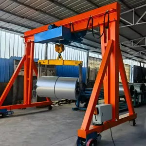 Customized Adjustable Height Span Indoor Engine Tracked Small Gantry Crane 500kg 1000kg 2000kg 3000kg thumbnail-1