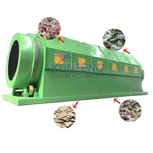 Heavy Duty Shaftless Drum Screening Equipment Municipal Solid Waste Sorting Line EPC thumbnail-1