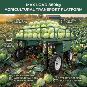 Heavy Duty Remote Control Agricultural Transport Platform Modular Electric Tracked Carrier for Farm Logistics thumbnail-1