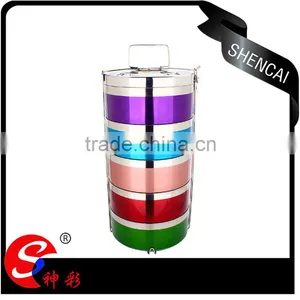 Caitang Stainless Steel Hot Food Thermal Carrier Box/ Tiffin Lunch Box/ Portable Hand Pot thumbnail-1
