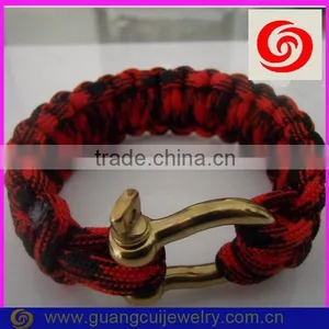 Fashion 2 Color Gold Clasp Cheap Paracord Bracelet thumbnail-1