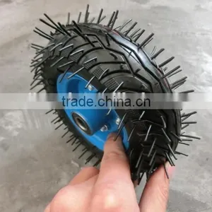 6x2 Rubber Wheel for Trolley Use 6"" Pneumatic Rubber Wheel thumbnail-1