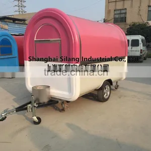Pink and White Food Cart Food Truck Hot Dog Hamburger Ice Cream Traction Cart thumbnail-3