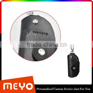 New Style Black Leather Key Holder for Business Gift thumbnail-5