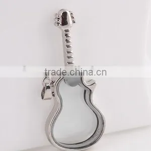 New Products Silver Jewelry Guitar Photo Locket& Floating Locket&costume Jewelry Locket thumbnail-4