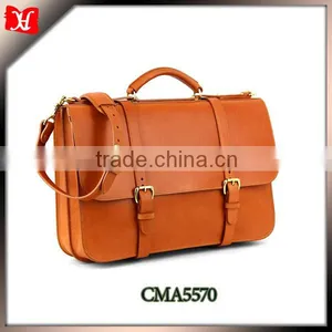 2014 Fashion Leather Bag Shoulder Strap Book Bag Men Laptop Bag thumbnail-1