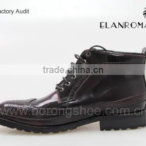 Wholesale Fashion Men's Leather Buckle Ankle Boots Shoes thumbnail-5