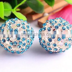Wow!!2016 Christmas Chunky Large Round Alloy Rhinestone Gumball Loose Beads for DIY Kids Necklaces Making!! thumbnail-1
