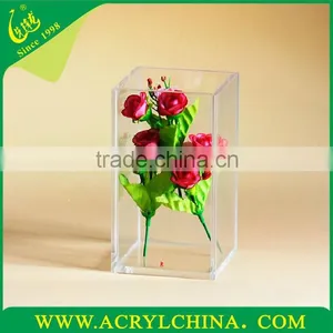 2015 Clear Acrylic Rectangle Storage Box/PMMA Desktop Flower Vase thumbnail-2