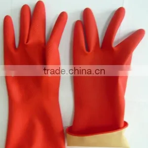 Household Gloves Red Color Longer Welding Gloves thumbnail-1