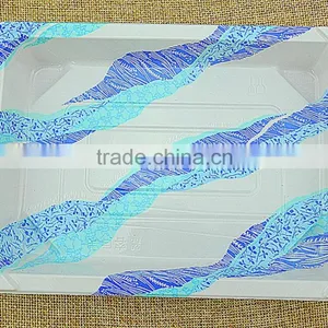 OPS Plastic Disposable Embossing Sushi Box Container Tray With Clear Lid thumbnail-4