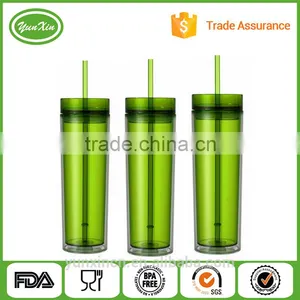 BPA Free 500ML Colorfull Skinny Tall Tumbler Sippy Cup With Lid With Straw thumbnail-1