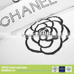 Embroidery Bed Sheet Luxury Hotel Bedding 100% Cotton Manufacturer in China thumbnail-2