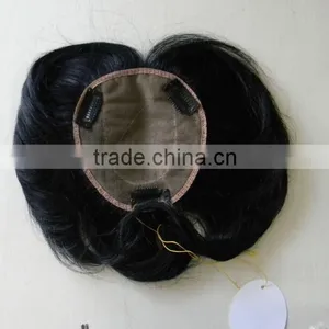 High Quality 5a Grade Natural Looking Silk Top Human Hair Piece thumbnail-1
