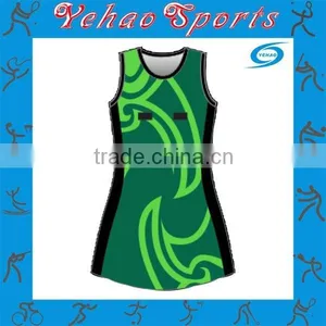 Green Color for Girls Custom Netball Dress thumbnail-2