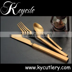 Gold Colored Flatware,gold Cutlery Set,Champagne Gold Plated Flatware thumbnail-1