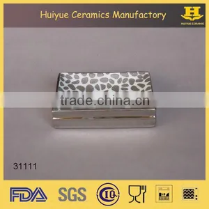 Ceramic Hotel Bathroom Accessories, Soap Dish With Toothbrush Holder thumbnail-2