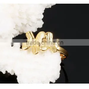 Copper Brass Jewelry Flower Adjustable Wedding Rings for Women thumbnail-6