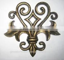 Ancient Gold Scroll Wrough Iron Curtain Rods Finials For 1.25" (31.7mm) Curtain Rods thumbnail-6