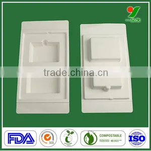 Recycled White Sugarcane/bagasse Electronics Molded Paper Pulp Inner Packaing for E-cigarette thumbnail-2