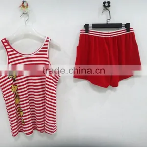 Leisure Cute Snoopy Dog Stripe Harness Pajamas Woman thumbnail-3