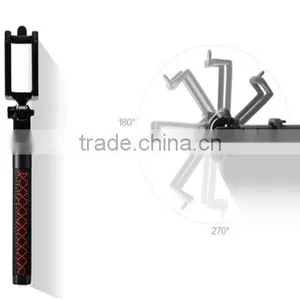 Wholesale Real Leather Monopod Selfie Stick With Foldable thumbnail-2