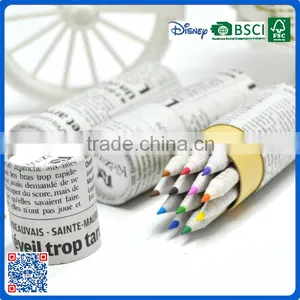New Fashion Mini Promotional Personalised Art Coloring Pencil Set in Recycled Paper Tube thumbnail-5