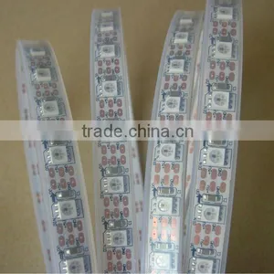 Ws2812b Led Strip;60leds/m;4m/roll;DC5V Input;White PCB;waterproof Silicon Tube IP67 thumbnail-1