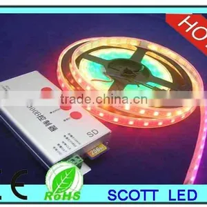 Ws2811 Led Strip Magic Dream Color;60leds/m;4m/roll;DC5V Input;White PCB;waterproof Silicon Tube IP67 thumbnail-1