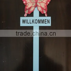 Garden Guide WELCOME WILLKOMMEN Flower Butterfly Designs BSCI Certificate thumbnail-3