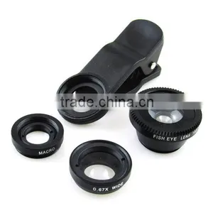 SZYZTEK Wholesale Fisheye Lens Wide Angle Macro 3 in 1 Universal Clip Camera Cell Mobile Phone Lens For IPhone 4 5 6 Plus thumbnail-6
