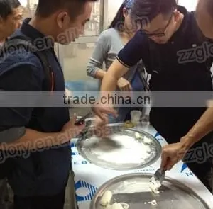Frying Ice Pan Machine/High Quality Stainless Steel 2 Pan Durable Fry Ice Cream Machine thumbnail-2