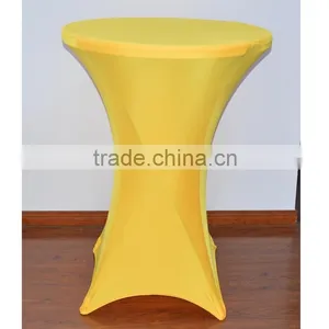 Yellow Spandex Bar Cocktail Table Cover/cloth for Sales thumbnail-1