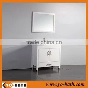 30 Inch Solid Wood Traditional White Bathroom Vanity W064W thumbnail-1
