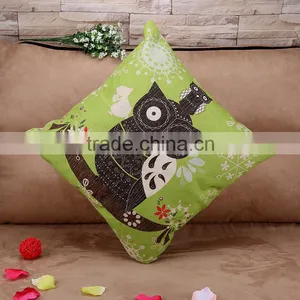 2015 Color Cartoon A Spoof Big Eye Owl Series Cotton and Linen Hold Pillow Household Decorative Cushion Cover thumbnail-2