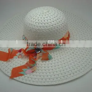 China Manufacture Top Sell Women's Straw Floppy Beach Hat thumbnail-5