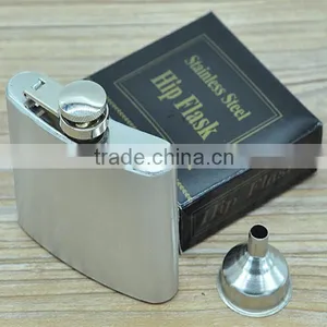 4oz Stainless Steel Flask Flagon/Hip Flagon With Funnel thumbnail-1