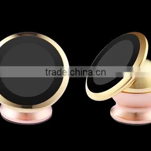 360 Degree Rotating Strong Magnetic Luxury Metal Stand Holer for Mobile Phone thumbnail-1