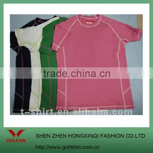 Fashion Single Color Lady Sports Wicking Tshirts, With Special Stitching thumbnail-1